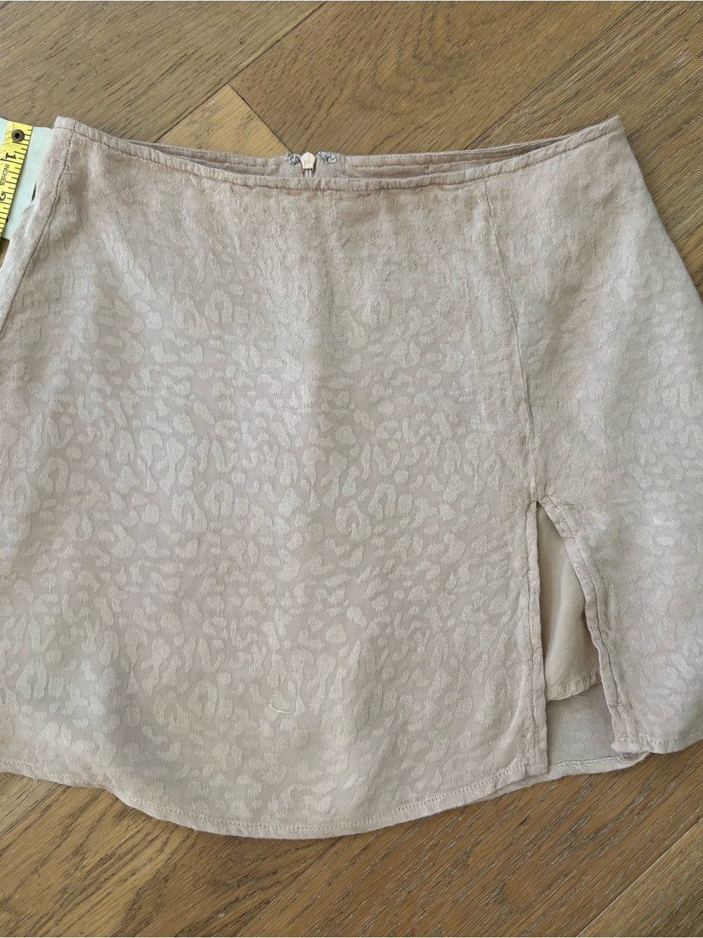 Skylar + Madison beige mini skirt